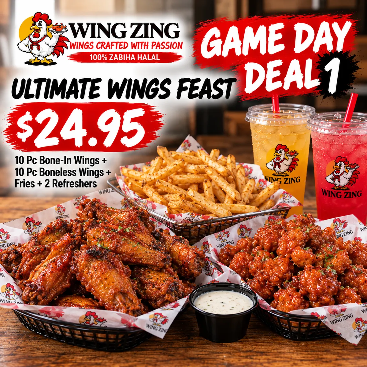 Wing Zing Game Day Bundle #1: The Ultimate Wing-Out