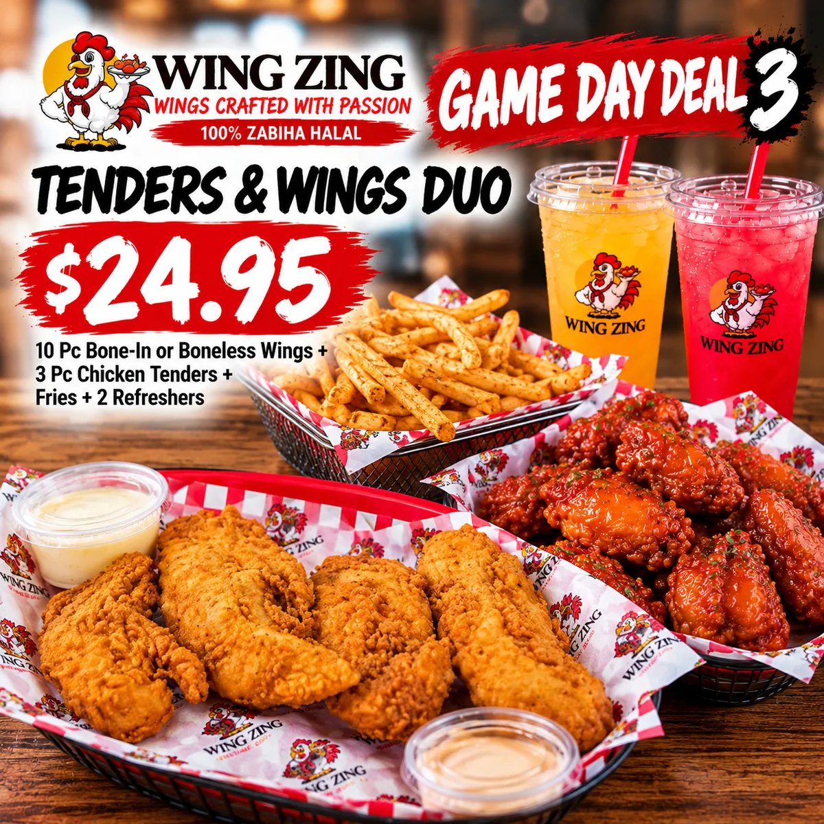 Wing Zing Game Day Bundle #3: The Tender Stack