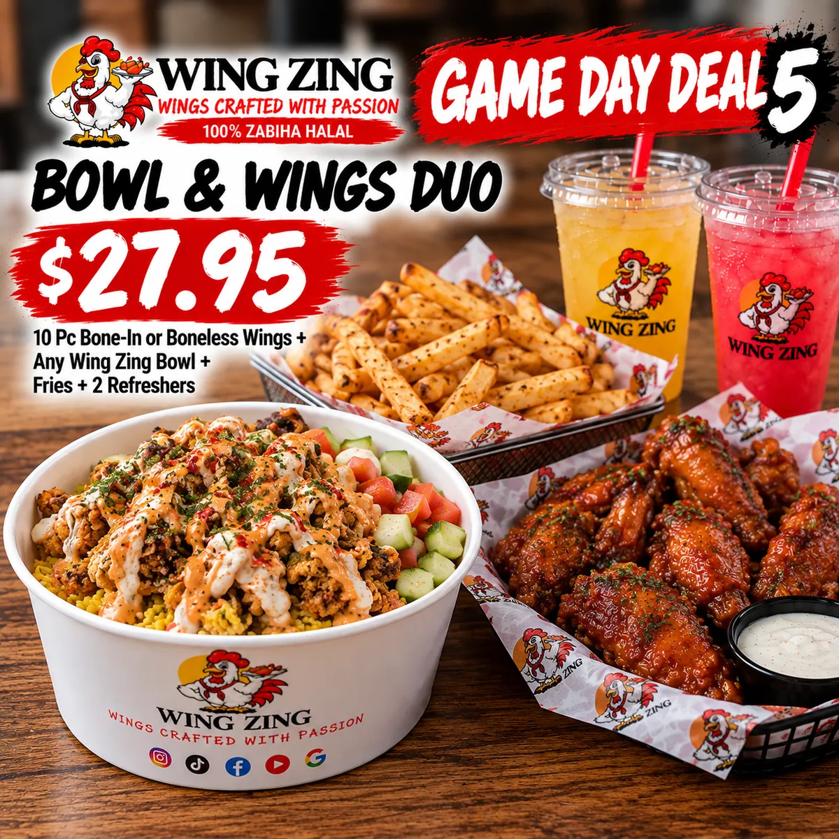 Wing Zing Game Day Bundle #5: The Power Feast