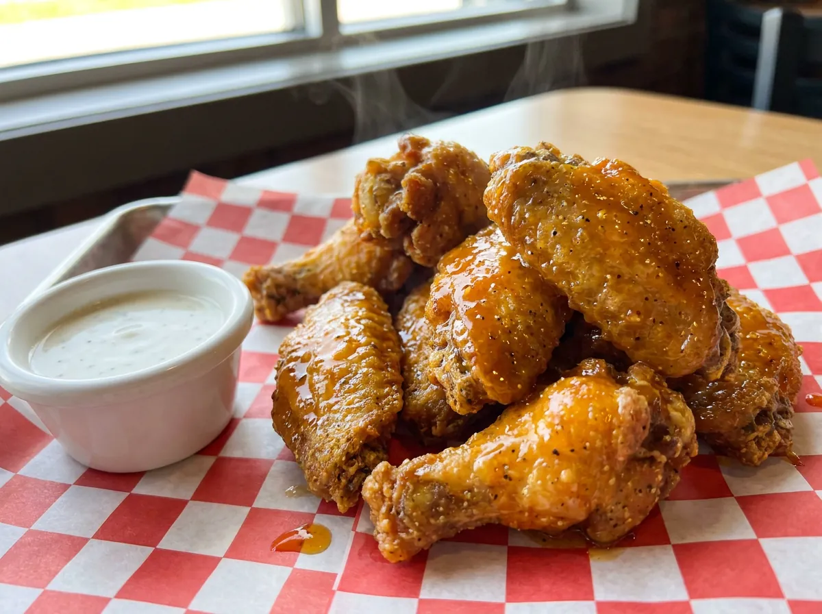 Crispy Zabiha Halal chicken wings at Wing Zing in Lombard